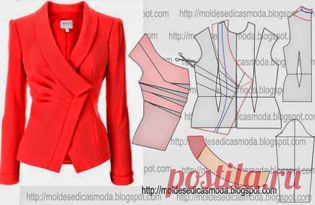 CASACO COM GOLA REDONDA - 1 - Moldes Moda por Medida