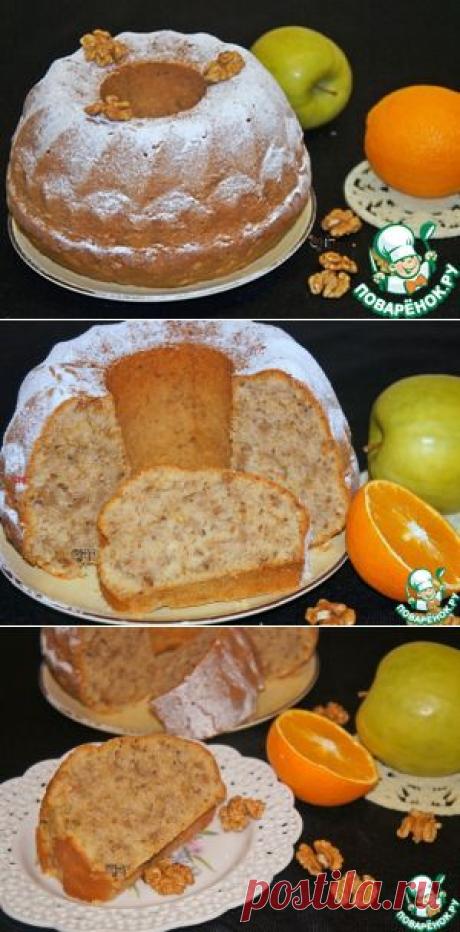 Греческий кекс с яблоком, орехами и апельсиновым соком - кулинарный рецепт