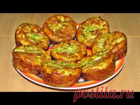 Капустные кексы с колбасой - нежные как омлет