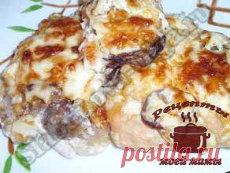 Куриная грудка с грибами. Рецепт. Фото