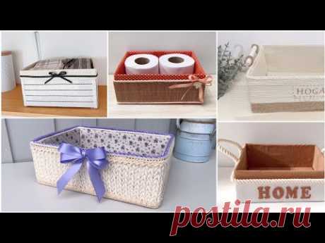 5 Maneras Fáciles para Decorar CAJAS DE CARTÓN - Ideias com Caixas de Papelão ♻️