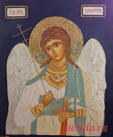 Ангел. Вышивка крестиком бисером