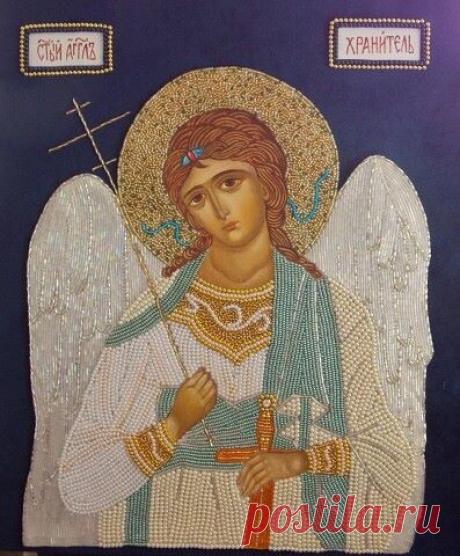 Ангел. Вышивка крестиком бисером