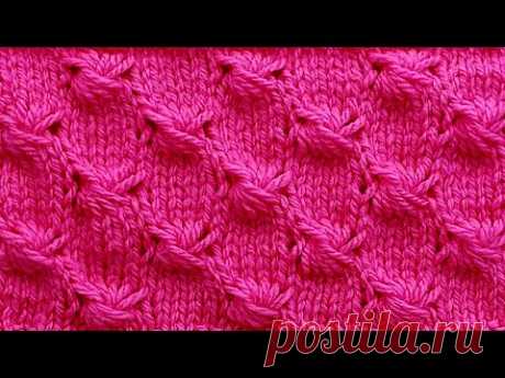 "Бантики" Узор спицами для детского свитера, кофточки, пледа .