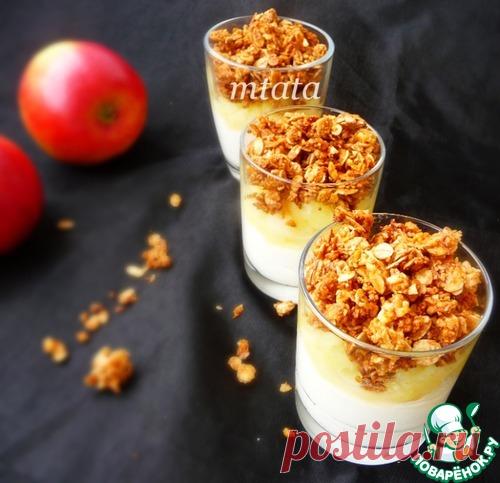 Творожный десерт с овсяными хлопьями – кулинарный рецепт