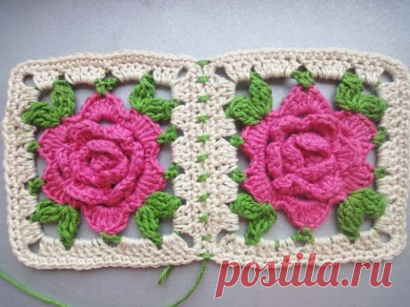 Соединение квадратов Compound squares Crochet