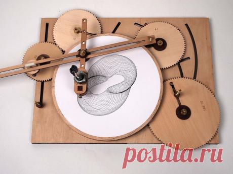 Crank Out Infinite Geometric Designs With The Wooden Cycloid Drawing Machine | Colossal