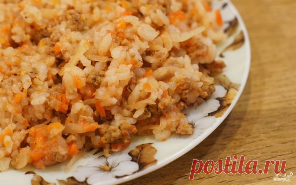 Рис с куриным фаршем - пошаговый рецепт с фото на Повар.ру