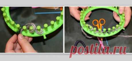 Вяжем на луме (Loom knitting). Подробно об инструменте. Урок1. Лицевые петли. | Уголок рукоделия "Мотив" | Яндекс Дзен