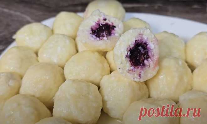 Из 1 пачки творога готовлю идеальный завтрак. Быстрые гомбовцы с начинкой