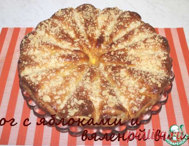 Пирог с яблоками и вяленой вишней – кулинарный рецепт