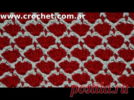 Punto Fantasía N° 33 en tejido crochet tutorial paso a paso.