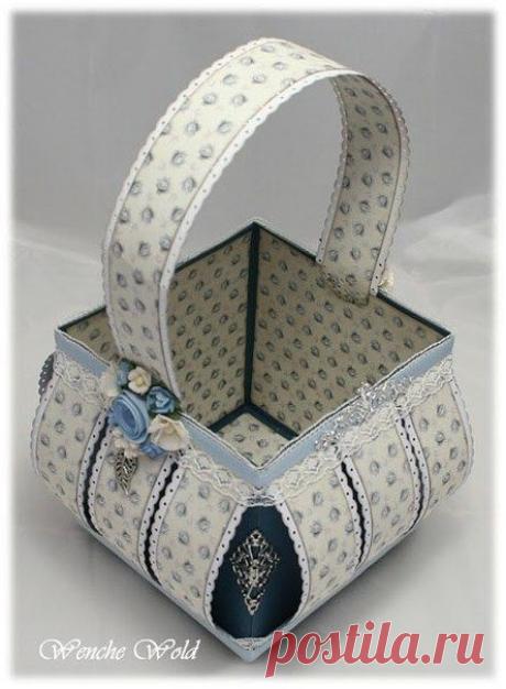 Красивая корзиночка из бумаги - -