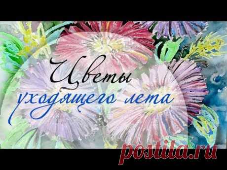 Осенние цветы, как нарисовать астры 🌺