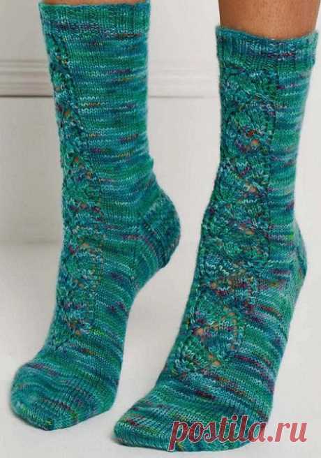 Вязаные носки «Summer Vine» | ВЯЗАНЫЕ НОСКИ