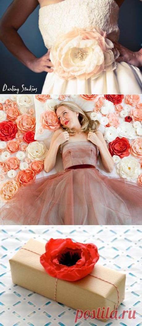 Как сделать цветы из ткани и где их можно использовать | DiscoverWedding.ru