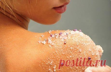 Сахарно-соленый скраб от растяжек