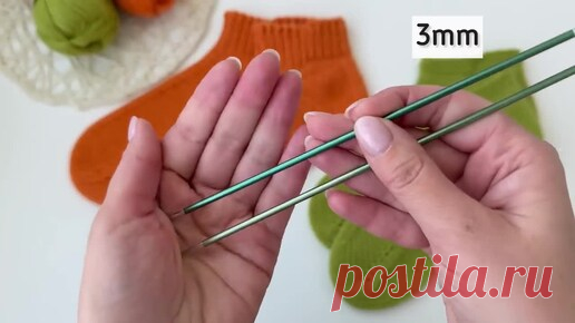 СЛЕДКИ-носки на двух спицах БЕЗ ШВА! Мастер класс для начинающих | Рукоделия от Оксаны | Дзен
