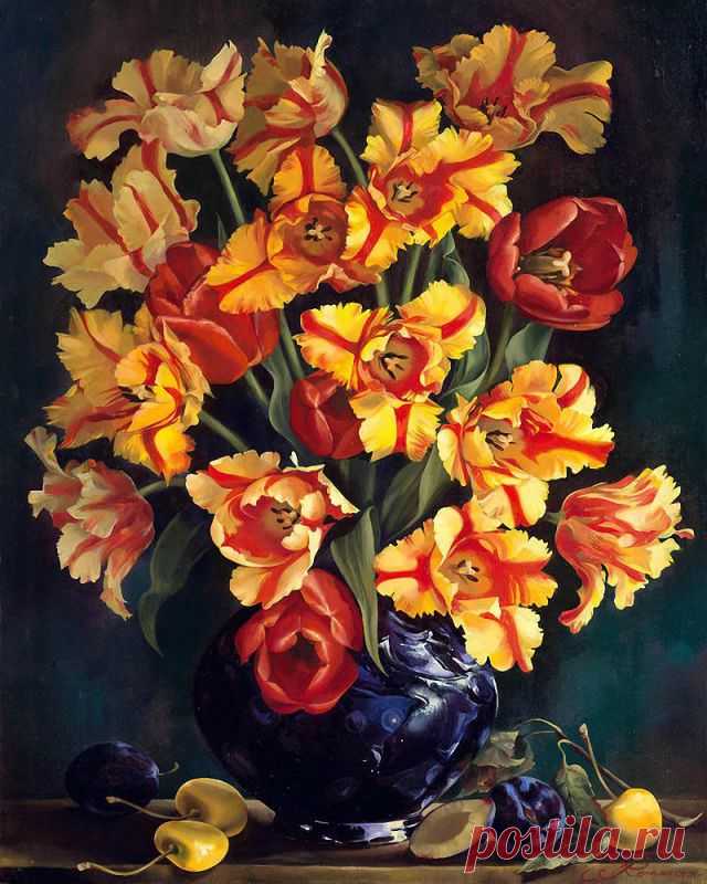 Яркие краски лета в букетах художницы Ira Rom-Lorenz (b. 1971, USA) | Записи AЯT (Искусство) | УОЛ