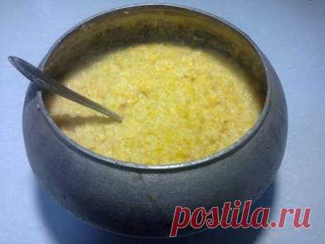 Каша из тыквы с пшеном. Porridge with pumpkin and millet.