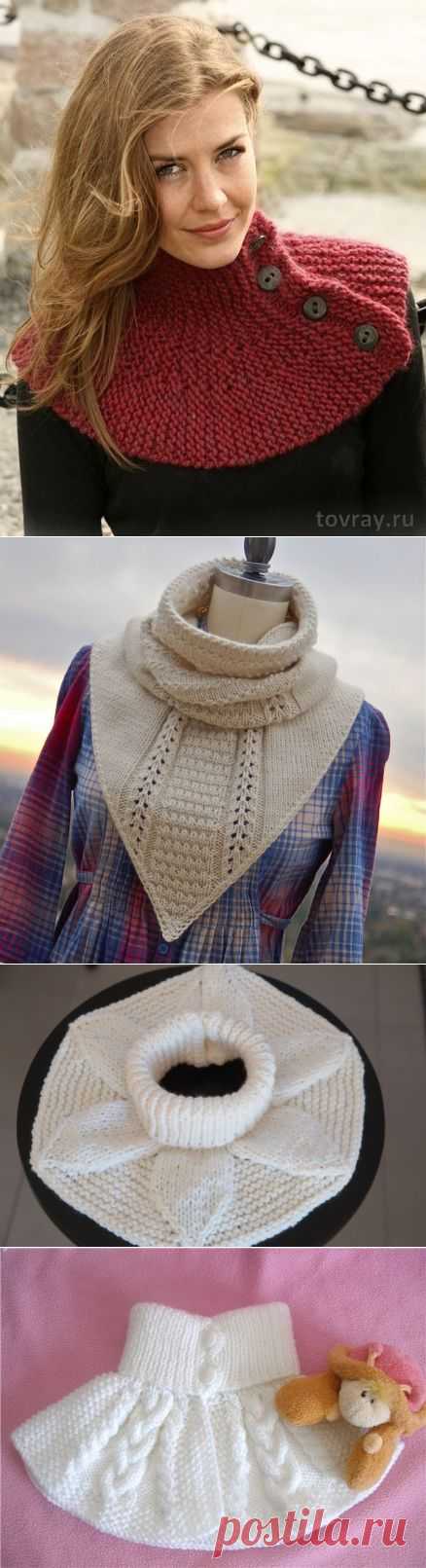 манишка спицами НА ПУГОВИЦАХ схема - Сумки