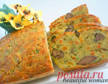 Нежный кекс с куриной печенью – кулинарный рецепт