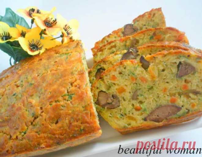 Нежный кекс с куриной печенью – кулинарный рецепт