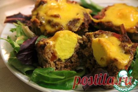 Мясные мини-кексы с яйцом - кулинарный рецепт