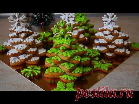 ЁЛОЧКА из ПЕЧЕНЬЯ.Имбирные пряники рецепт.ДЕТИ в ВОСТОРГЕ.Имбирное Печенье.Новый Год 2020