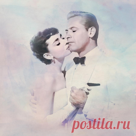 Audrey Hepburn, William Holden by Jerzy Czyz Audrey Hepburn, William Holden Digital Art by Jerzy Czyz