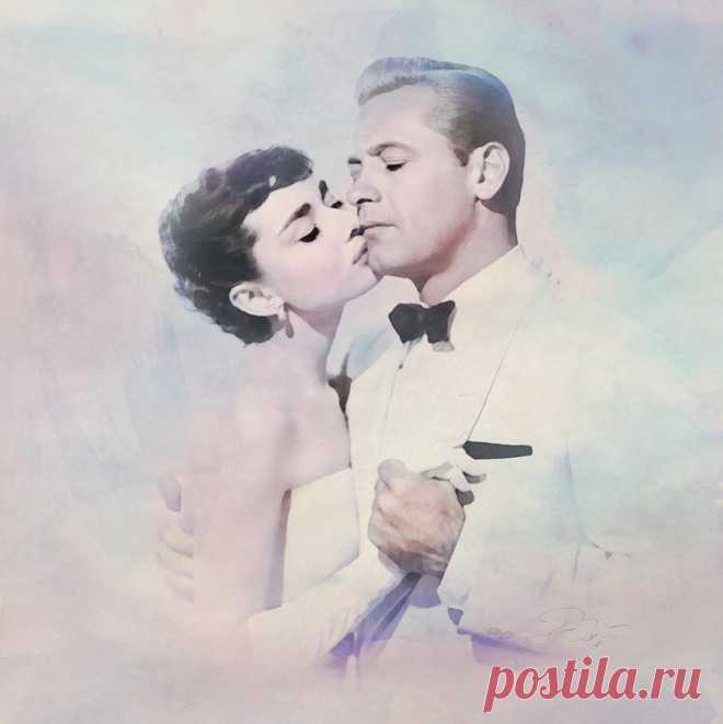 Audrey Hepburn, William Holden by Jerzy Czyz Audrey Hepburn, William Holden Digital Art by Jerzy Czyz