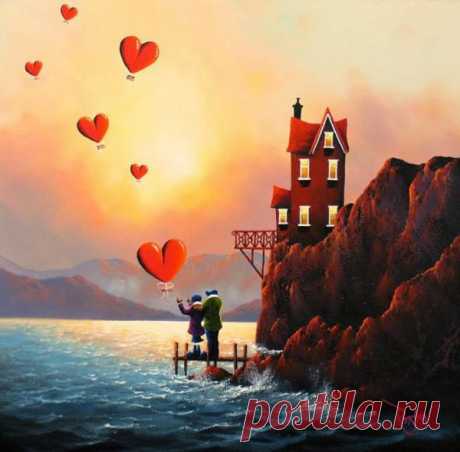 Романтические и яркие картины Дэвида Реншоу | Современное искусство