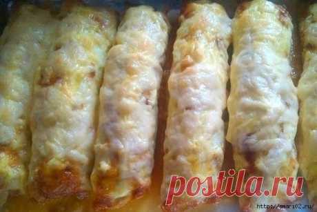Яичные блинчики с начинкой.