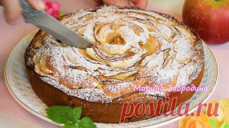 Пирог с Яблоками на сметане 🍏 САМЫЙ Вкусный и Простой Рецепт! | Марина Забродина | Яндекс Дзен