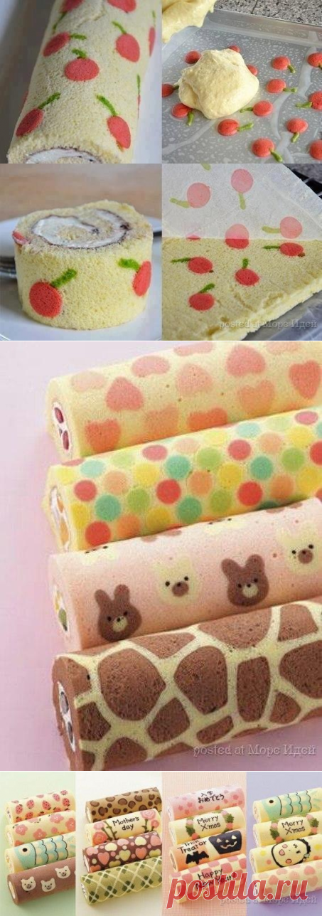 Как испечь рулет с рисунком: два способа