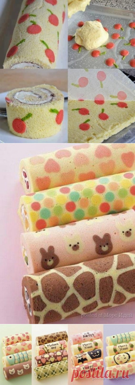 Как испечь рулет с рисунком: два способа