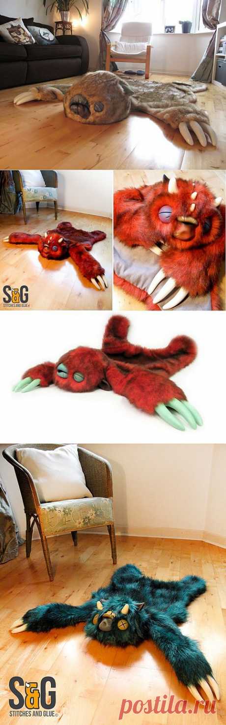 Мех молодого дермантина. Monster skin rug: ковер из неведомой зверушки | Промышленный дизайн | Предметы быта