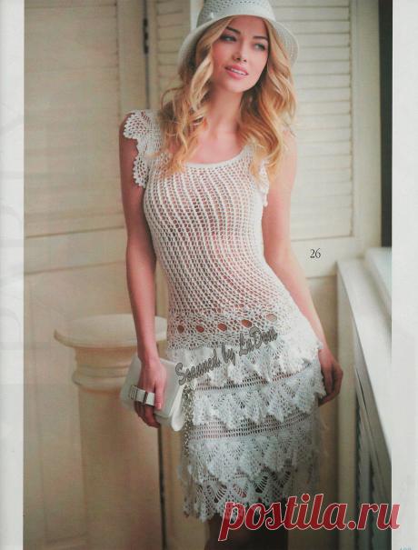 Белое платье :: Crochet and Knitting