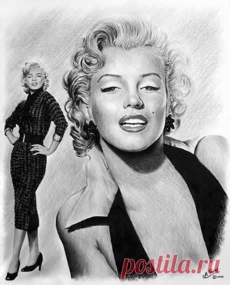 The Glamour days Marilyn Monroe by Andrew Read The Glamour days Marilyn Monroe Drawing by Andrew Read