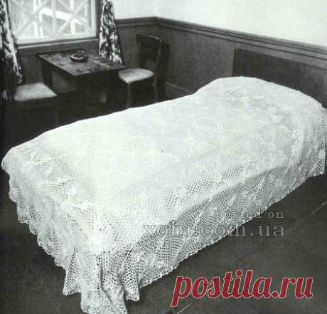 вязаное покрывало 0009