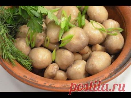 Маринованные шампиньоны. Видео рецепт