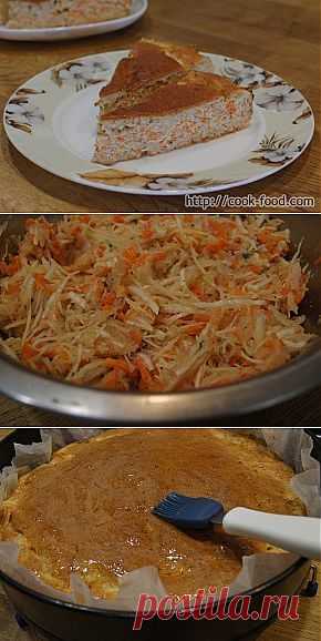 Легкие рецепты для вкуса жизни » Наливной пирог с фаршем и капустой