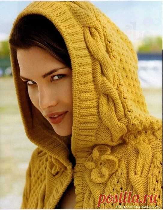 Кардиганы и пальто на осень с капюшоном и не только. Спицы и крючок. | Вязаный смак! Пульс Mail.ru