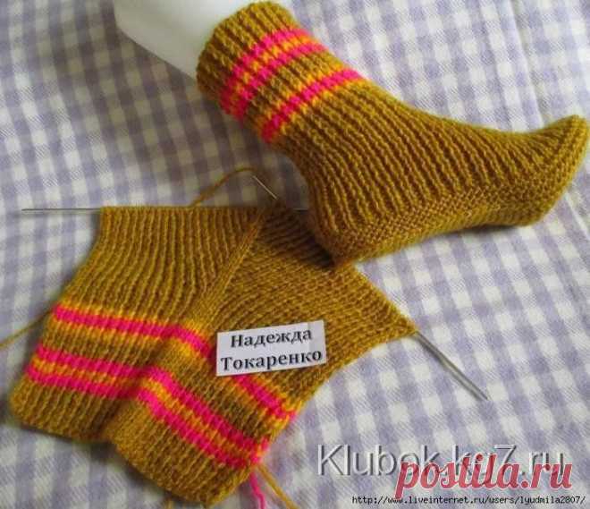 Носки на 2-х спицах — Сделай сам, идеи для творчества - DIY Ideas