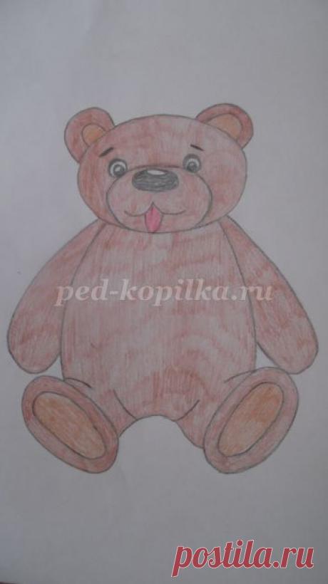 Как нарисовать медведя карандашом поэтапно для детей от 5 лет