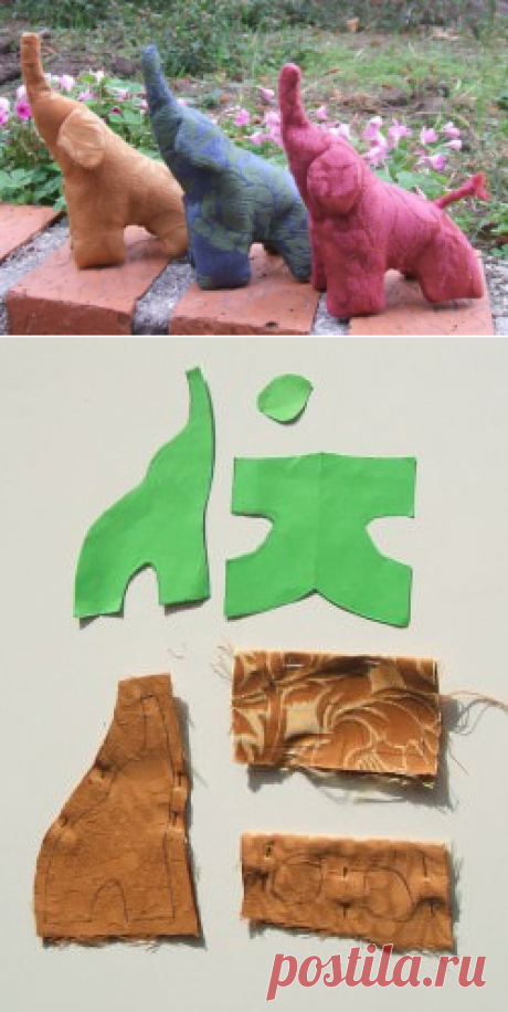 Cómo coser pequeños elefantes de trapo