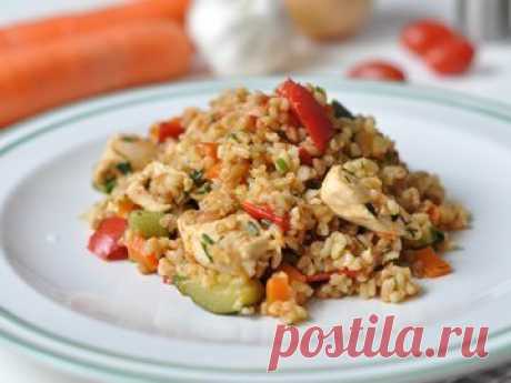 Булгур с курицей и овощами - простой и вкусный рецепт с пошаговыми фото