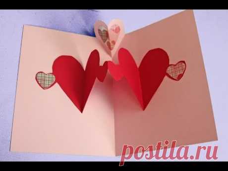 Easy pop up heart card making tutorial (to make with kids not just for Valentine's)