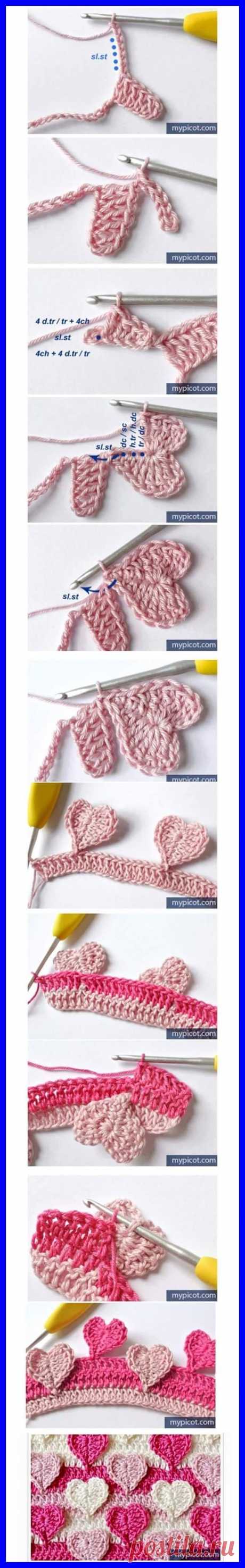 Crochet ༺✿ƬⱤღ https://www.pinterest.com/teretegui/✿༻ | Sevdiklerim | Вязаные Крючком Сердца, Вязание Крючком и Сердце
