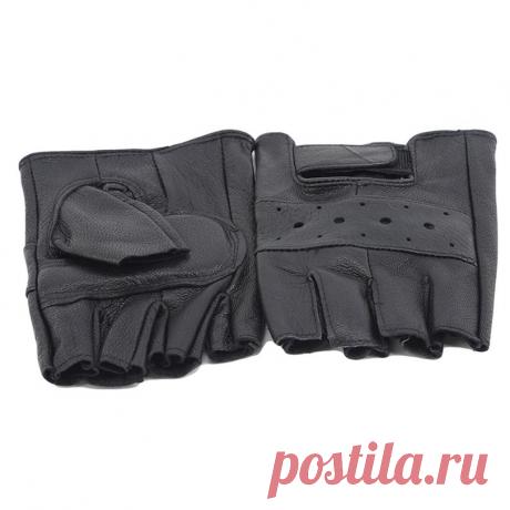 1Pair Велоспорт перчатки Анти-Slip Панк Черный Велоспорт Вождение MTB Половина пальца перчатки – купить по низким ценам в интернет-магазине Joom
